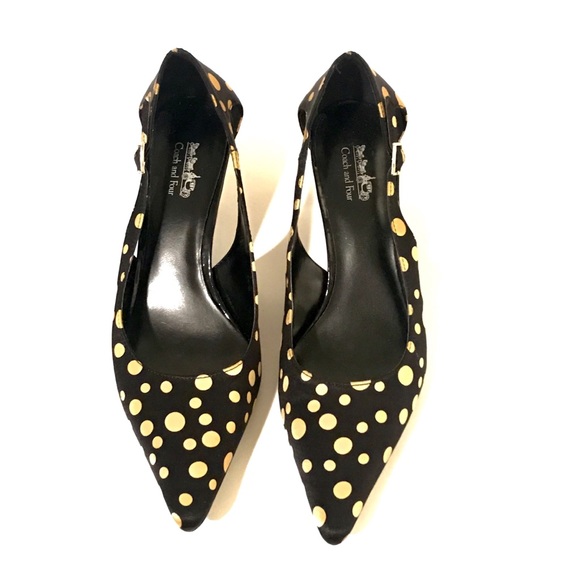 polka dot kitten heel shoes